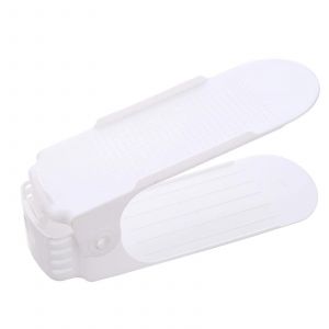 Porte-Empileur De Chaussures À Double Couche Porte-Chaussures Réglable Durable Pour Chaussures À Talons Hauts Blanc - Neuf
