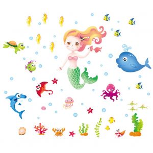 Hjlian Autocollant Mural Amovible En Pvc, Motif Dessin Anime, Decoration Murale Pour Chambre D'enfant - Neuf