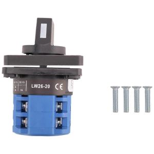8 bornes 5 positions Master Control Commutateur à came rotative 20A Noir + Bleu - Neuf