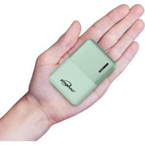 JGD-Chargeurs de batterie externe portable 10 000 mAh, haute capacit&eacute;, 2,4 A, 2 ports avec USB de type C, compatible avec iPhone, Samsung, Android, Nintendo Switch et tablettes (vert) - Neuf