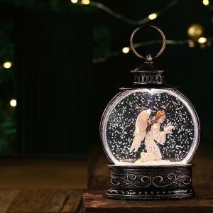 Globe De Neige Lumineux D&eacute;coration De No&euml;l, Santa Globe De Neige De No&euml;l De Globe De Neige De La Lanterne Tourbillon De Paillettes, Les Cadeaux De No&euml;l - Neuf