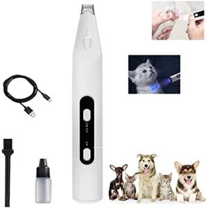 Tondeuse Pour Chien Professionnelle Et Silencieuse, 2 Vitesses Electrique Kit Toilettage, Rasoir Chat Animaux De Compagnie Avec Lumi&egrave;re Led Et Lampe Teigne - Neuf