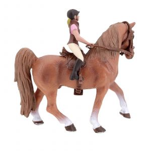 Figurine d'animal de ferme &agrave; collectionner : cheval avec cavalier, pour enfants de 3 ans et plus - Neuf