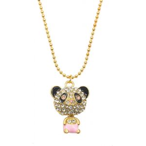 Kal-Cubic Zirconia Panda Collier Brillant Cristal Panda Pendentif Collier Or Longue Boîte Chaîne Mobile Panda Collier Mignon Animal Ours Collier Bijoux Pour Femmes Filles Enfants - Neuf
