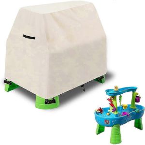 Housse de protection pour table &agrave; eau pour enfants, compatible avec les douches de pluie Step2, les &eacute;tangs &agrave; &eacute;claboussures, les tables &agrave; eau et les jouets d'ext&eacute;rieur. Housse uniquement.-Beige - Neuf