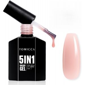 Builder Gel 5 En 1 15ml, Rose Nude Gel Construction Ongle Uv, Soak Off Uv/Led Gel Ongles Pour Nail Extension, R&eacute;paration De Manucure, Renforcement, Les D&eacute;calcomanies Et Les Bijoux - Neuf