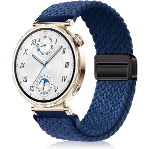 Nenv-18mm Bracelet Pour Huawei Watch 5 42mm/Gt 5 Pro 42mm/Gt 5 41mm,Fermoir Magnétique,Bracelet De Rechange Tressé En Nylon,Compatible Avec Huawei Watch Gt 4 41mm - Neuf