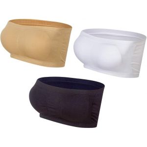 Jexnovashop-Bandeau Sans Couture Soutien-Gorge Sans Bretelles Top Tube Extensible Avec Coussinets Amovibles Pour Femmes - Neuf