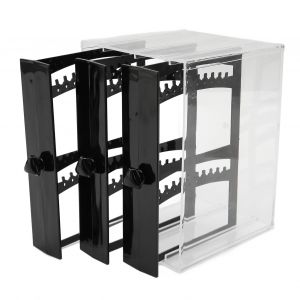 Presentoir Vertical A Tiroirs Pour Boucles D'oreilles, Boite De Rangement A Bijoux A 3 Niveaux, Transparente, Noire, Anti-Poussiere - Neuf