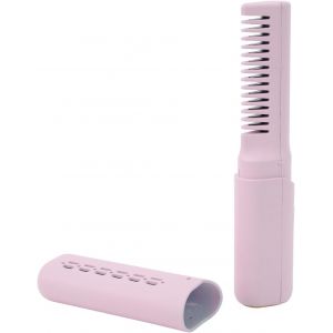 Kalanka-Brosse Lissante Sans Fil, Brosse Lissante Portable Avec 3 Températures Réglables, Mini Brosse Lissante Pour Le Voyage, Lisseur De Cheveux À Peigne Chaud Pour Les Femmes (Violet) - Neuf