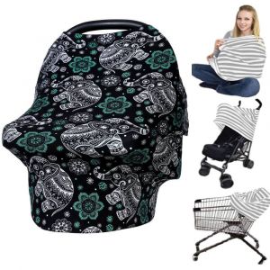 1 Housse D'allaitement Et Poncho D'allaitement Pour Bébé - Housse Multi-Usages Pour Siège Auto, Poussette, Protection Intégrale À 360° - Cadeau Pour Garçon Et Fille (17) - Neuf