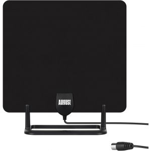 Antenne TV d¿Intérieur Puissante Numérique TNT HD- DTA450-avec Socle,Petite,discrète,Portable,câble de 3m UHV VHF-Maison Camping-Car Caravane-France Belgique-Noir - Neuf