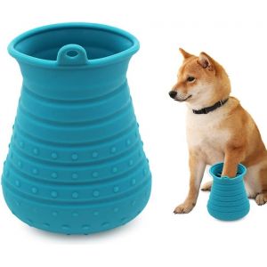 Dog Paw Cleaner, Dog Paw Cleaner Avec Des Animaux De La Patte De Nettoyage Serviettes De Bain Pour Les Chiens Les Chats Massage Toilettage Sale Chien Griffes¿Bleu¿ - Neuf