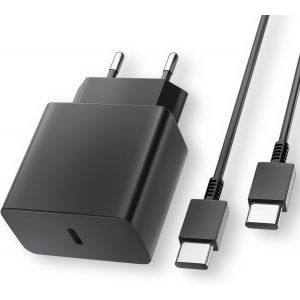 45w Chargeur Usb C¿Usb-C Prise Secteur Rapide Avec 2m Câble Usb C Vers Usb C Pour Samsung Galaxy S24/S23/S22/S21 Ultra/S20/S20+/Note 20/10/9/8/A73/A53/A52/S10/S9 - Neuf