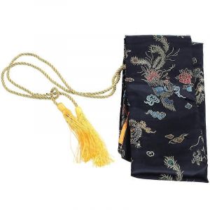 135cm Dragon et Phénix Katana Sword Sac Sword Tissu Noir - Neuf