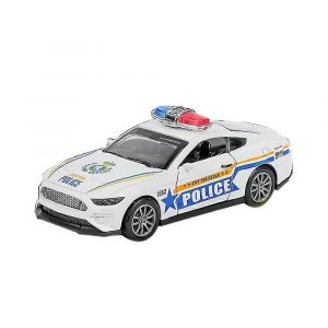 Simulation Police Car Model 1:36 Scale Vehicle Model Ornament Double Driving Door Sports Car Pull Back Powered Children Toy-Blanc - Neuf