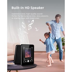 Lecteur Mp3 De 64 Go Avec Bluetooth 5.3, &Eacute;cran Tactile Int&eacute;gral De 2,4 Pouces, Lecteur De Musique Portable Avec Haut-Parleur, Radio Fm, Enregistreur Vocal, Livre &Eacute;lectronique,Prend En Charge Une Exp - Neuf