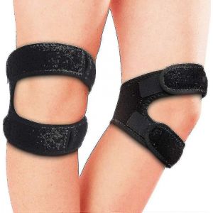Lot De 2 Supports Pour Tendon Rotulien, Sangle Ajustable Pour Soulager Les Douleurs Au Genou, Noir - Neuf