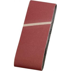 Bandes abrasives 100x560 mm en corindon supérieur de granulométrie 80, encollage spécial et toile de coton flexible pour le ponçage grossier du bois et du métal - Neuf