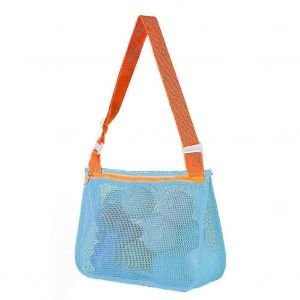 Sac en maille de style plage Sac de jouets pliable Sac de rangement portable pour enfants - Neuf