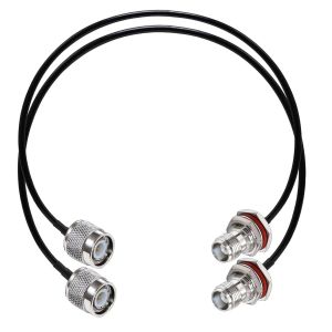 C&acirc;ble de raccordement TNC RG58 Prise m&acirc;le TNC vers cloison femelle TNC C&acirc;ble d'extension d'antenne Wifi C&acirc;ble coaxial &agrave; faible perte de 20 pouces (50 cm) pour antenne sans fil Ham Radio 2 Pack - Neuf