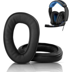 KAL-Coussinets D'Oreille Compatible Avec Sennheiser Gsp300 Gsp301 Gsp302 Gsp303 Gsp350 Gsa301 Headsets Coussinets D'Oreille De Rechange En Cuir Protéiné Doux Et Mousse À Mémoire De Forme - Neuf