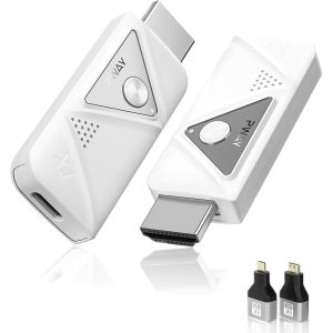 MEVRONISSHOP-HDMI sans Fil,&Eacute;metteur et r&eacute;cepteur HDMI sans Fil, Full HD 1080p pour Streaming Audio vid&eacute;o pour Ordinateur Portable, PC vers TV HD, projecteur - Neuf