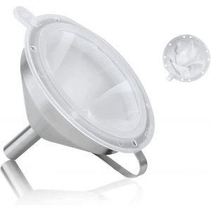 Eryi-Entonnoirs En Acier Inoxydable 5 Pouces / 13 Cm Entonnoir Cuisine Avec Anse Filtre Et Filtre 200 Mesh Pour Le Transfert Des Ingrédients Liquides Jam Straining Métallique Passoire - Neuf