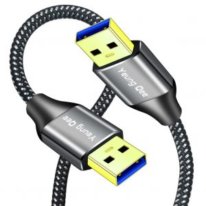 KALCX-Câble De Données Usb 3.0 A Vers A Mâle Tressé Superspeed Usb A Mâle Vers Mâle Pour Boîtiers De Disque Dur,Lecteur Dvd,Refroidisseur D'Ordinateur Portable (6 M) - Neuf