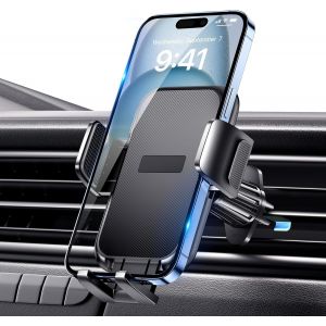 Support Telephone Voiture Grille Aeration, Crochet Accroche Telephone Voiture, Porte Telephone Voiture Bouche D'a&eacute;ration Rotation 360&deg; Adapt&eacute; aux Smartphones iPhone Android (4.0''-6.5'') - Neuf