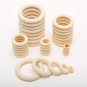 Mevronisshop-120x Anneaux En Bois Pour Travaux Manuels Et Macram&eacute;, Anneaux En Bois Pour Pendentifs, Accessoires De Fabrication De Bijoux Diy - Cercles En Bois Naturel De 50 Mm, 40 Mm, 30 Mm, 20 Mm, 1 - Neuf