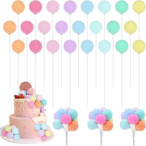 ChicSlick-Lot De 24 Mini Ballons, Décoration De Gâteau, Ballon De Cupcake, Décoration De Gâteau D'Anniversaire, De Mariage, De Fête[X1070] - Neuf
