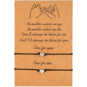Kal-Bracelets D'amiti&eacute;, Bracelets Pour Femmes, Bracelets Faits Main, Bracelets D'amiti&eacute; En Forme De Coeur, Bracelets Pour Copine - Neuf
