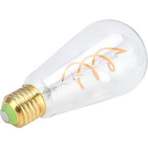 Sjzg-Ampoule E27, Lampe &Agrave; Filament Flexible Led St64, Ampoule &Agrave; Gradation &Agrave; Double Spirale, Support De Lampe E27 4w 2300k 220lm, Ampoule &Agrave; Filament Vintage En Verre 220v, Ampoules - Neuf