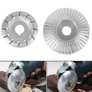 Ensemble de disques &agrave; polir et sculpter le bois pour meuleuse d'angle (12 dents) - Neuf