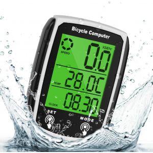 Kal-Compteur De Vélo, 19 Fonctions Ip65 Étanche Ordinateur De Vélo, Avec Écran Rétroéclairé Led, Contrôle Tactile, Démarrage/Arrêt Automatique, Compteur De Vitesse Velo Et Compteur De Kilomètres Vtt - Neuf