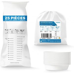 KALANKA-25x Sac à vomi, sacs à vomir en LDPE étanches aux liquides, sacs à vomir avec anneau anti-fuite, sacs à vomir 2000 ml, sac vomi, sac a vomi voiture, sac à vomi voiture enfant, sac vomi - Neuf