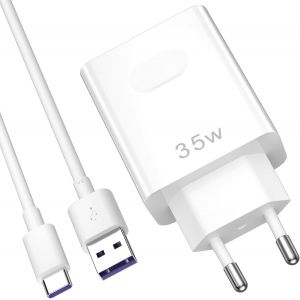 35W Chargeur et C&acirc;ble USB C pour Honor 400 Lite 5G 200 90 Smart 70 Supercharge Adaptateur de Chargeur Mobile avec Charge Rapide Type C C&acirc;ble 1 M Pour Honor X9c X8c X7b X6b Play9T Pad X9a 9 Magic6 Lite - Neuf