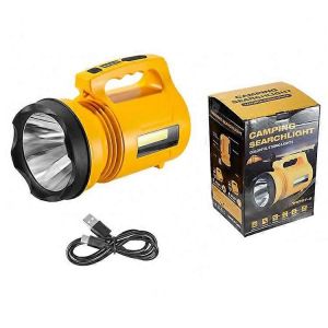 Lanterne Portative Rgb W5207-2 P50 + Lampe Torche Cob Pour Camping En Plein Air, Taille L-Jaune - Neuf