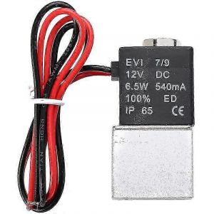 1Pc 1/4 pouce NPT 2 voies Vanne normalement fermée 12V Électrovanne d'air électrique pneumatique en aluminium - Neuf