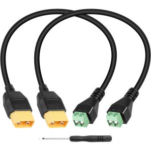 Xt60 2 Pin Male Terminal Converter Adapter Cable,Xt60 Seamless Connector Adapter Cable,For Portable Power Station,Drone (2pack)-Marque G&eacute;n&eacute;rale - Neuf