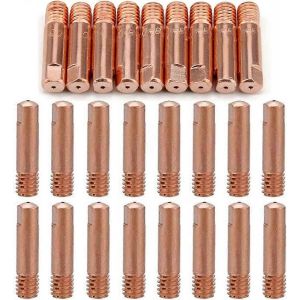 Reboot 40pcs MB15 15AK Buses de gaz Buses de contact Porte-buse 0.8 / 1.0mm MIG / MAG Torche de soudage Consommables MIG Embouts de contact MIG Machine à souder MIG20pc- - Neuf