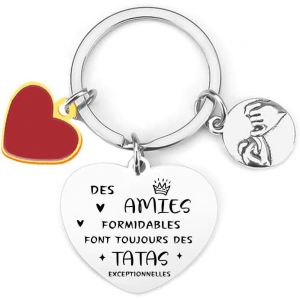 KAL-Cadeaux Noel Pour Tata Porte-Clés Amies Formidables Tatas Exceptionnelles - Porte-Clés Pour Annonce Grossesse Tata Naissance Enfant Idée Cadeau Annonce Bébé Fille Garçon - Neuf
