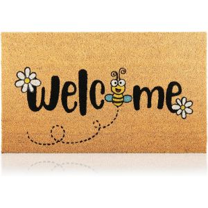 Tianyi-Paillasson Abeille En Fibre De Coco - 70x40cm - Tapis De Porte De Bienvenue, Surface Antid&eacute;rapante Pvc & Fibre De Coco - Entr&eacute;e Maison, Couloirs, Portes-Accessoires Maison-Original & Minimalis - Neuf