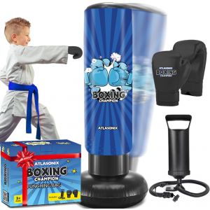 Sac De Frappe Gonflable Pour Enfants De 8 &Agrave; 12 Ans | Sac De Boxe Gonflable, Punch, Jouet Et Cadeaux Pour Gar&ccedil;ons Et Filles, Cadeau D'anniversaire Amusant Pour Jeu Actif - Bleu - Neuf