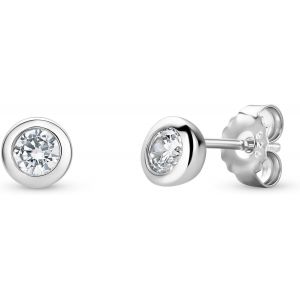 Kgabery-Boucles D¿Oreilles Femme,Clous D'oreilles Argent 925,Boucles D¿Oreilles Avec Zircones Serti Clos,Boucles D'oreilles Stud 6x6 Mm,Bijoux Femme Hypoallergéniques - Neuf