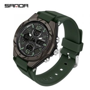 Top Marque Nouvelle Dame De Luxe Ms Led Montre De Sport Num&eacute;rique Loisirs Mode Montre &Agrave; Quartz Femmes Fille Militaire 50 M Montre &Eacute;tanche Army Green - Neuf