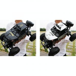Voiture T&eacute;l&eacute;command&eacute;e Tout-Terrain 4WD Double Moteurs Avec Phares Cool Pour Enfants Noir YONIS - Neuf