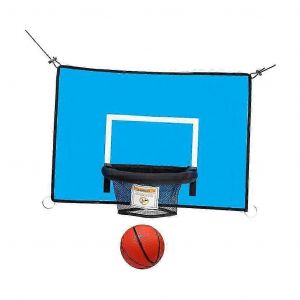 Fixation De Panier De Basket Pour Trampolines, Plinthe Universelle Avec Ballon, Cordes Reglables Pour Tous Les Ages, Pratique Des Sports De Plein Air Dans Le Jardin Pour Enfants - Neuf