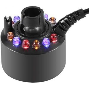 KALANKA-Brumisateur de brumisateur de 12 LED, brumisateur de réservoir de Poissons humidificateur de purificateur d'air d'atomiseur de Machine de Brouillard d'étang de Fontaine d'eau(EU 220V) - Neuf